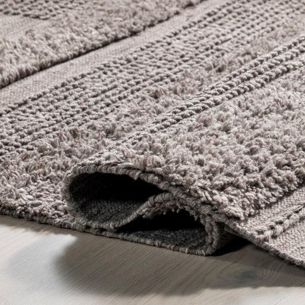 Nuloom Samba Textured Cotton-Blend Area Rug Grey