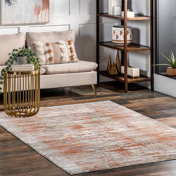 Nuloom Sammy Abstract Fringe Area Rug Rust