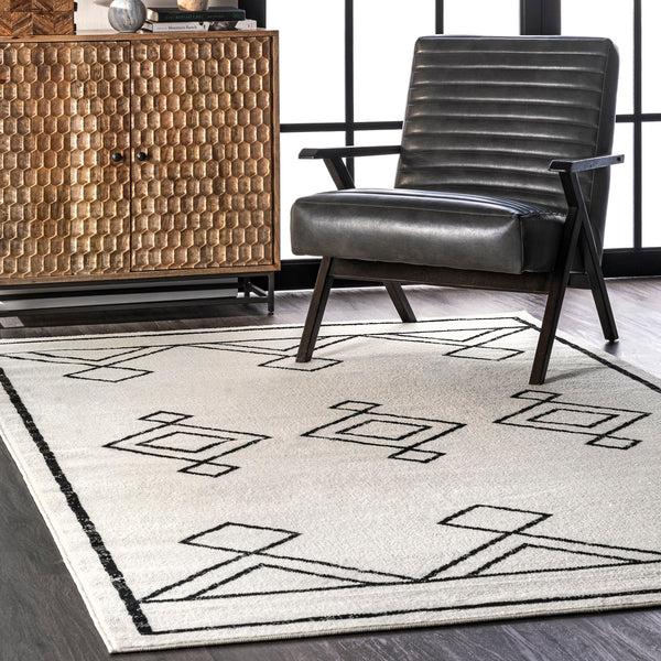 Nuloom Saniyah Diamond Drop Area Rug Grey