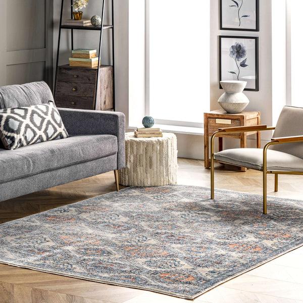 Nuloom Sara Distressed Tribal Motif Area Rug Gray