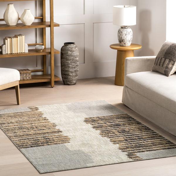 Nuloom Sarahi Modern Abstract Area Rug Light Brown