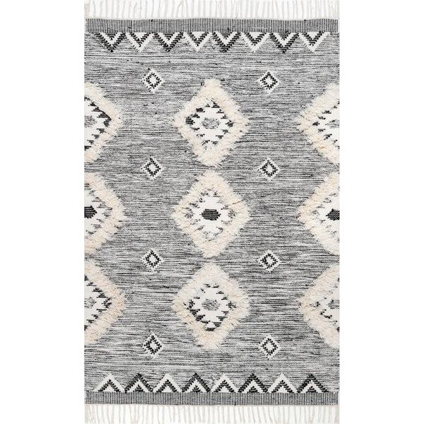 Nuloom Savannah Moroccan Fringe Area Rug Grey