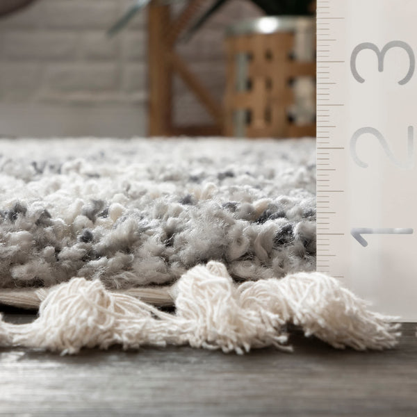 Nuloom Selah Geometric Shag Area Rug Grey