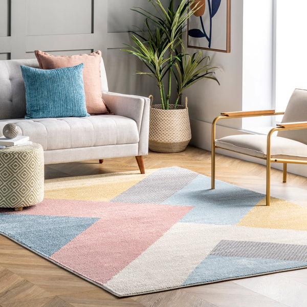 Nuloom Selina Abstract Modern Area Rug Pink