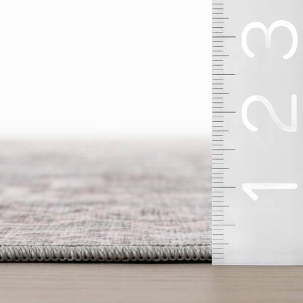 Nuloom Nuloom Sereia Medallion Traditional Washable Area Rug Grey