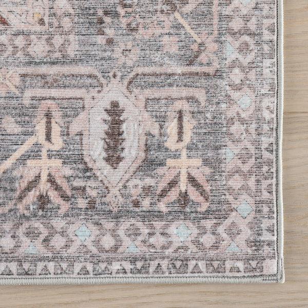 Nuloom Nuloom Sereia Medallion Traditional Washable Area Rug Grey