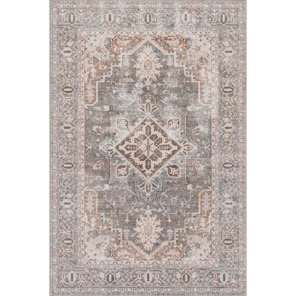 nuloom Nuloom Sereia Medallion Traditional Washable Area Rug Grey