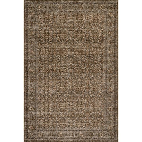 nuloom Nuloom Serelith Traditional Floral Washable Area Rug Brown