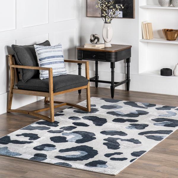 Nuloom Shakira Modern Leopard Area Rug Light Gray