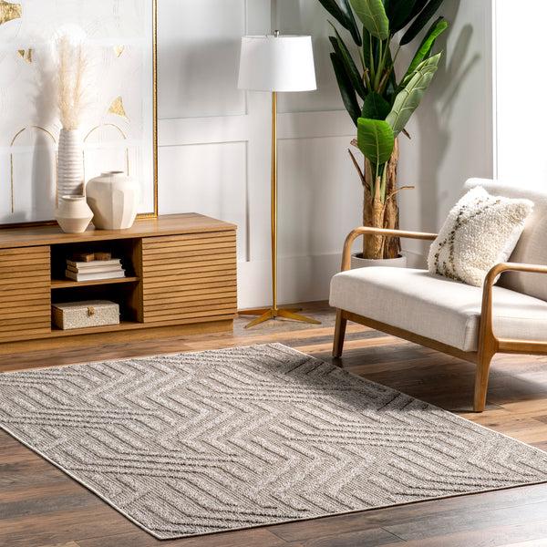 Nuloom Shante Zig-Zag Indoor/Outdoor Area Rug Gray