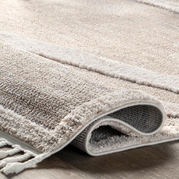 Nuloom Shauna Modern Tasseled Area Rug Beige