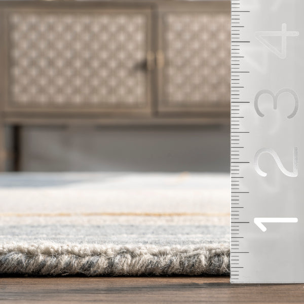 Nuloom Shelley Abstract Striped Wool Area Rug Blue