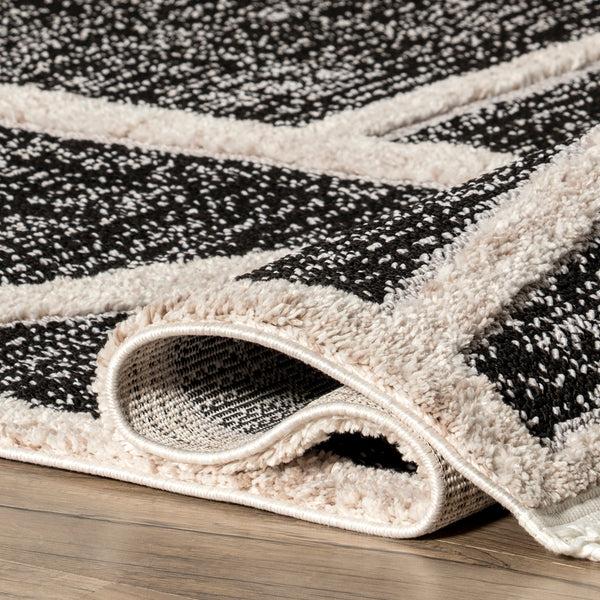 Nuloom Shelli Abstract Tasseled Area Rug Gray