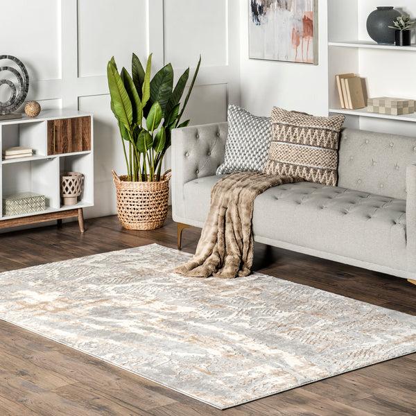 Nuloom Shirley Snake Print Area Rug Beige