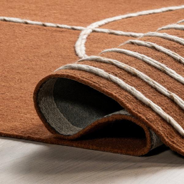 Nuloom SoHo Tasseled Wool Area Rug Brown