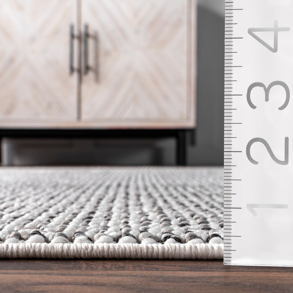 Nuloom Solid Casual Fringe Area Rug Light Gray