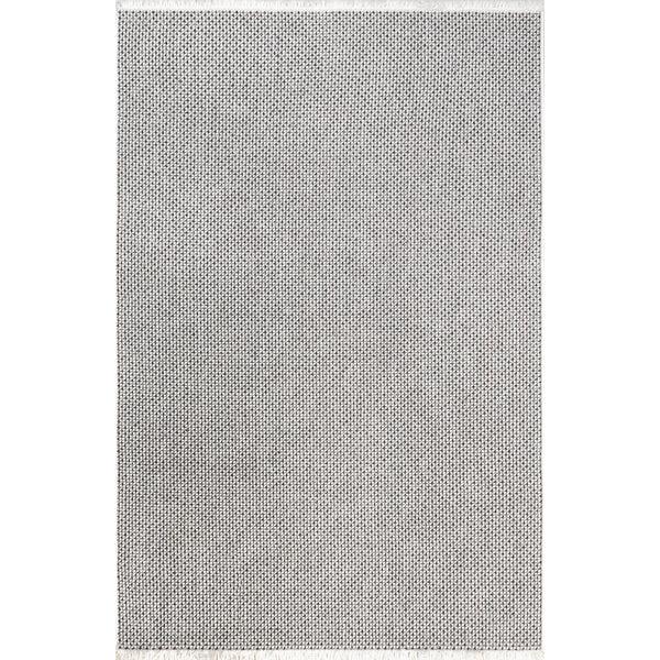 nuloom Solid Casual Fringe Area Rug Light Gray