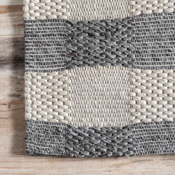 Nuloom Sophie Striped Wool Area Rug Grey