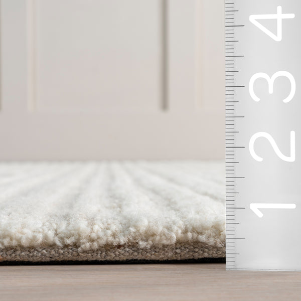 Nuloom Southwest Striped Wool Area Rug Ivory