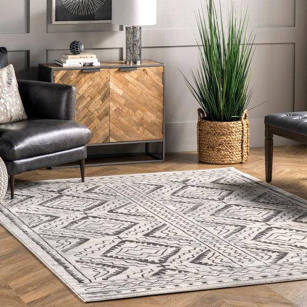Nuloom Spencer Aztec Trellis Area Rug Ivory