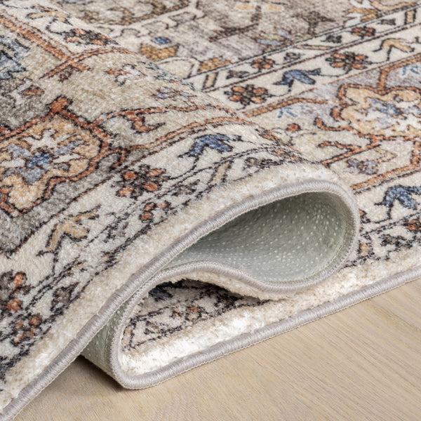 Nuloom SpinClean Machine Washable Area Rug Beige