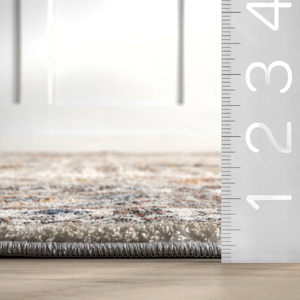 Nuloom SpinClean Machine Washable Area Rug Beige