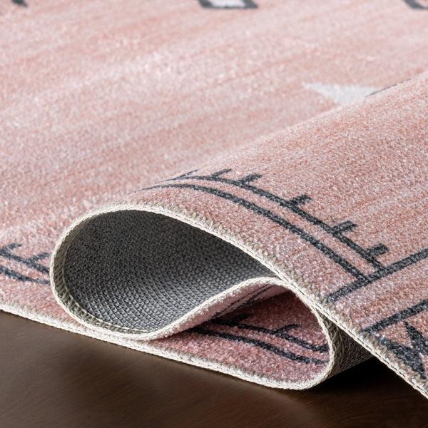 Nuloom SplashGuard Machine Washable Area Rug Peach