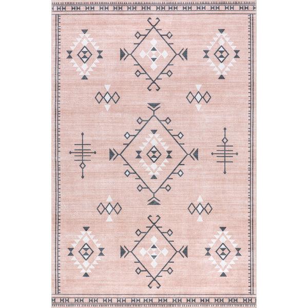 nuloom SplashGuard Machine Washable Area Rug Peach