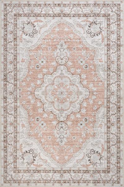 nuloom SplashGuard Machine Washable Area Rug Peach