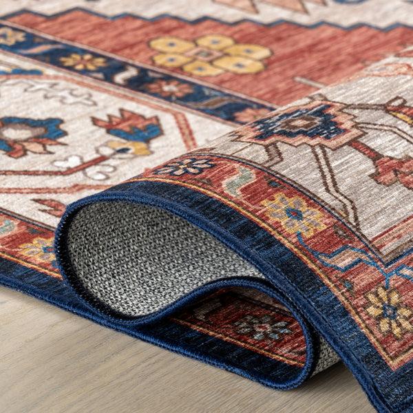Nuloom SplashGuard Machine Washable Area Rug Rust