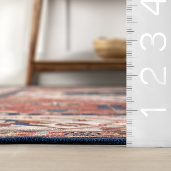Nuloom SplashGuard Machine Washable Area Rug Rust