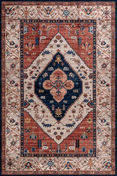 nuloom SplashGuard Machine Washable Area Rug Rust