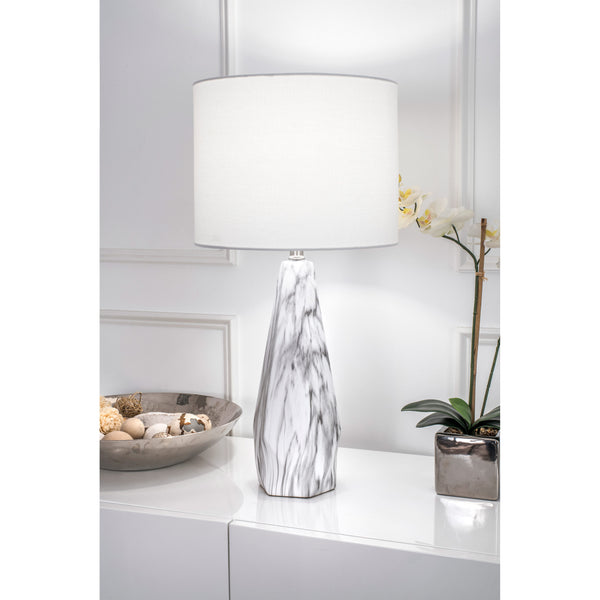 Nuloom Stamford 25" Ceramic Table Lamp Marble