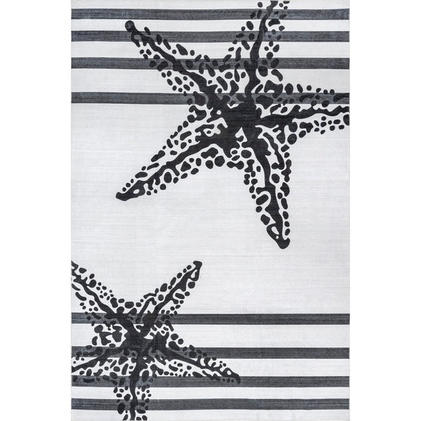 nuloom Starfish Machine Washable Area Rug Gray