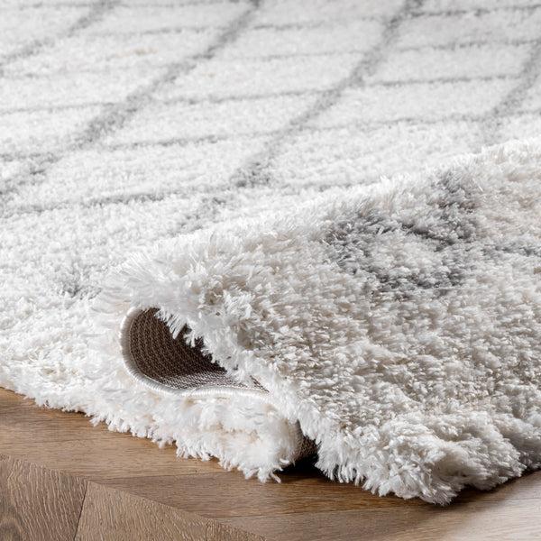 Nuloom Stasia Diamond Shag Grey