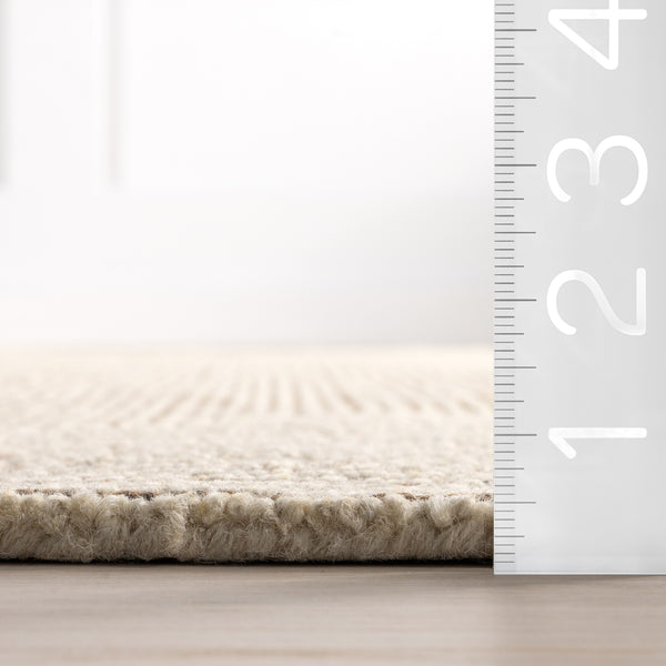Nuloom Stoic Wool Area Rug Beige