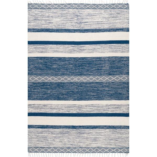 nuloom Striped Fringe Angela Area Rug Blue
