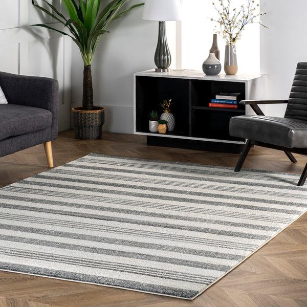 Nuloom Striped Kelsi Area Rug Grey
