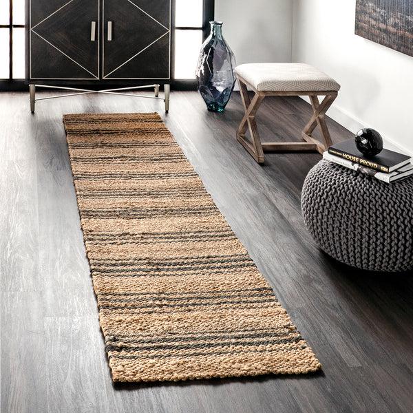 Nuloom Sycamore Striped Jute Area Rug Natural