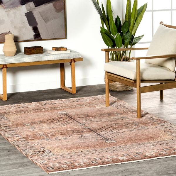 Nuloom Talulla Vintage Arrow Fringe Area Rug Rust