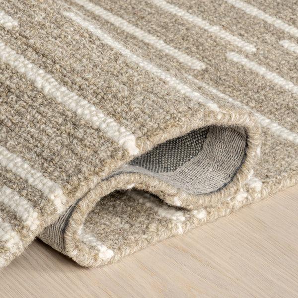 Nuloom Tanaia Contemporary Striped Area Rug Taupe