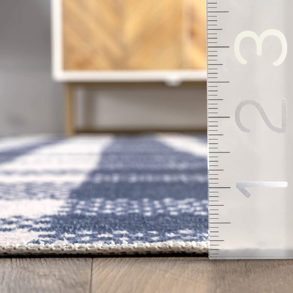 Nuloom Tartan Plaid Washable Area Rug Blue