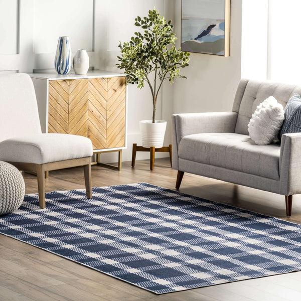 Nuloom Tartan Plaid Washable Area Rug Blue