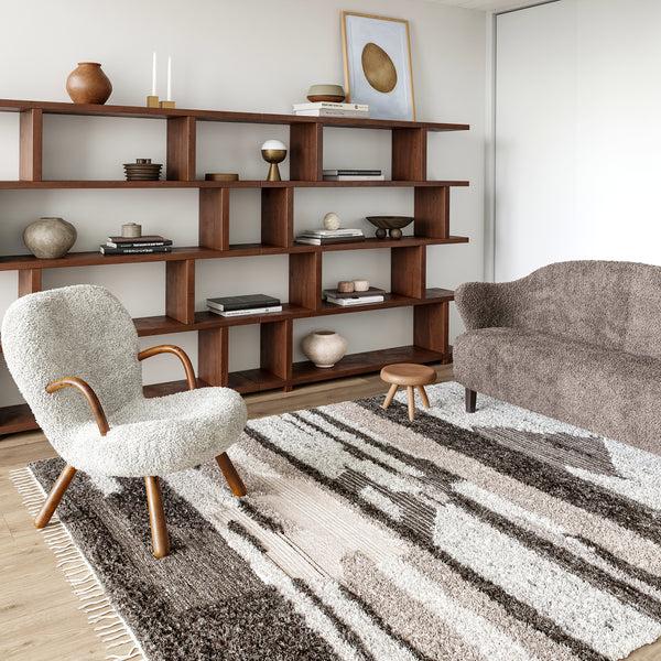 Nuloom Tatanka Shag Wool Area Rug Brown