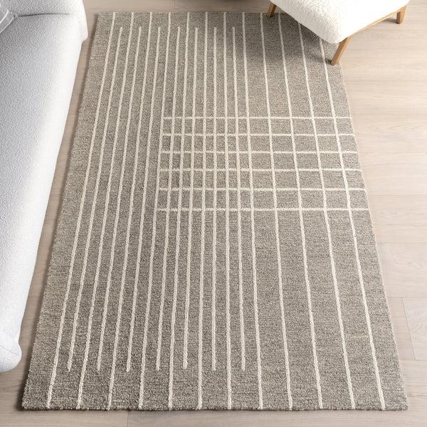 Nuloom Taylee Contemporary Striped Area Rug Grey