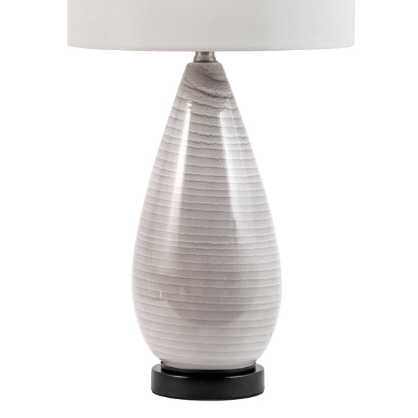 Nuloom Tempe 27" Glass & Metal Table Lamp Grey