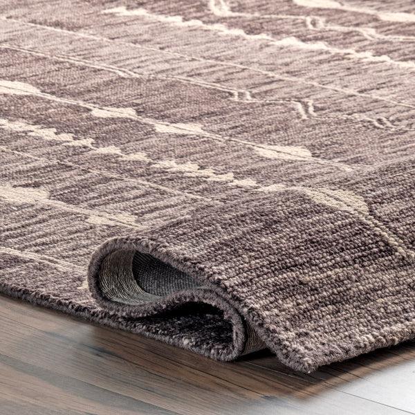 Nuloom Tera Tribal Striped Bohemian Area Rug Gray