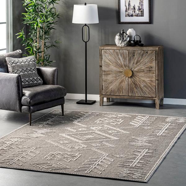 Nuloom Theresa Textured Southwestern Area Rug Grey