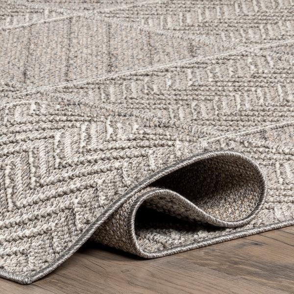 Nuloom Tieve Modern Checkered Area Rug Gray
