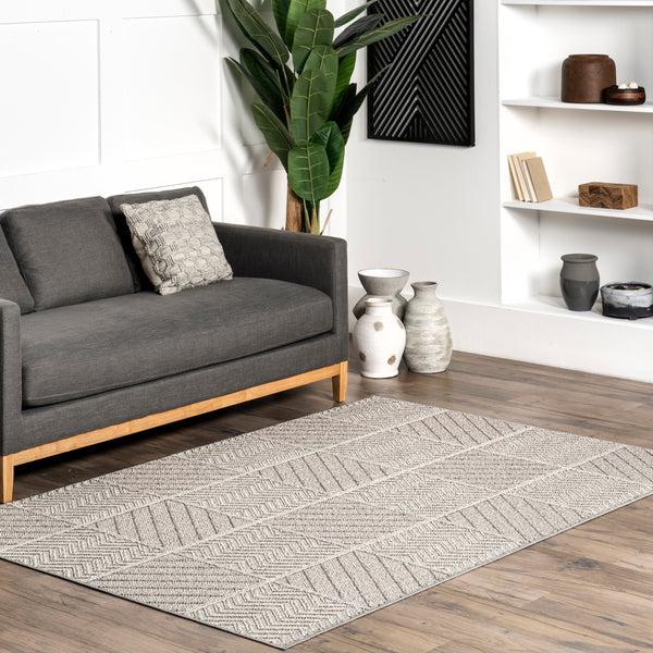Nuloom Tieve Modern Checkered Area Rug Gray